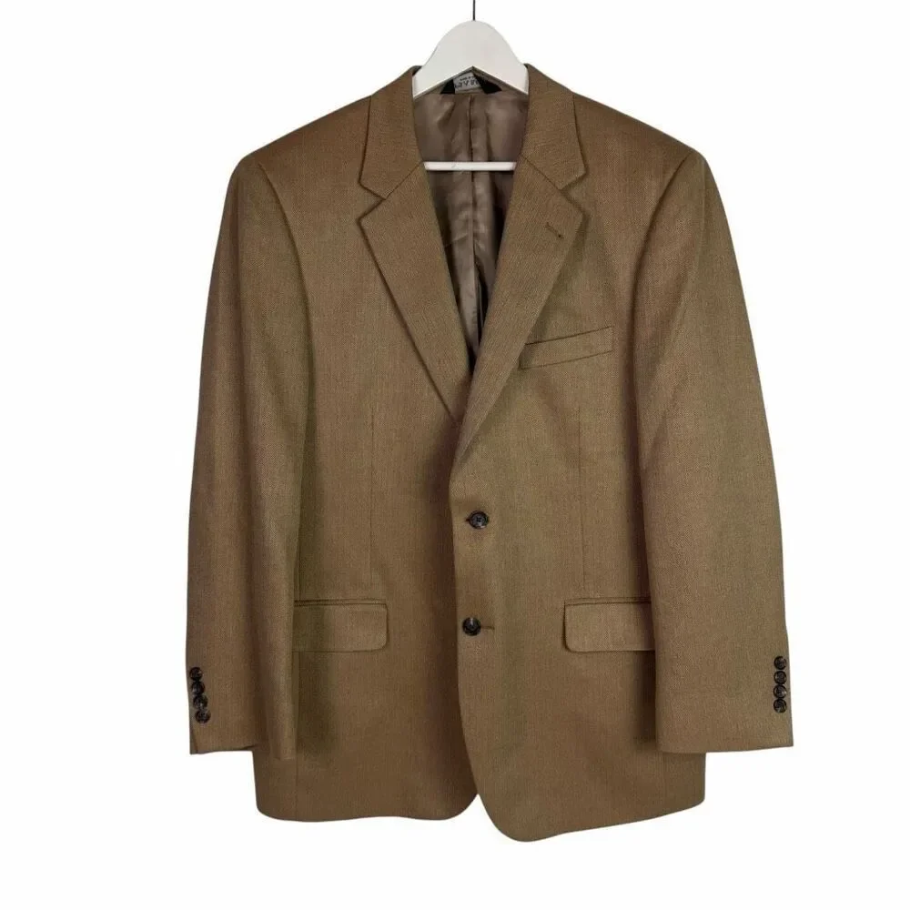 Jos A Bank Men’s Sports Coat 43R Brown Herringbone